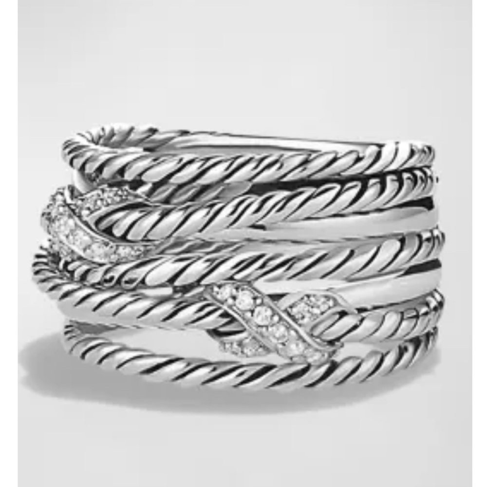David Yurman
Double X Crossover Ring with Diamonds